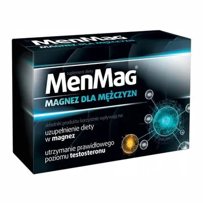 MenMag Magnez Wit B6 Cynk Dla Mężczyzn 30 tabl