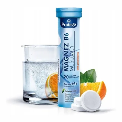 Protego Magnez + B6 Na Zmęczenie 20 Tabletek Musujących