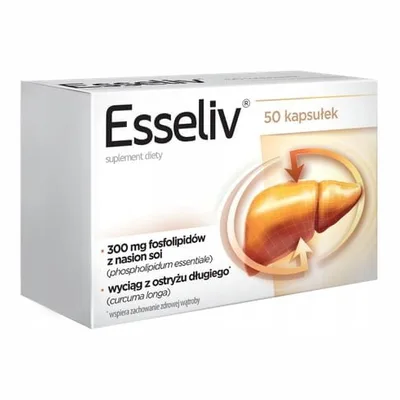 Esseliv 300 Mg Fosfolipidów Wsparcie Wątroby 50 Kapsułek