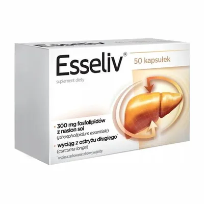 Esseliv 300 Mg Fosfolipidów Wsparcie Wątroby 50 Kapsułek