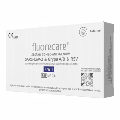 Test COVID-19. Grypa AB. RSV FLUORECARE Combo 4w1