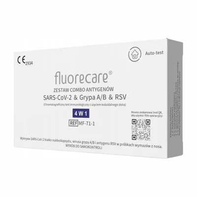 Test COVID-19. Grypa AB. RSV FLUORECARE Combo 4w1