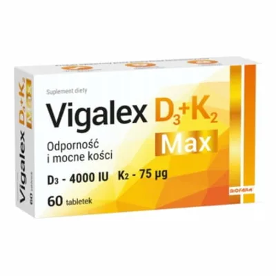 Vigalex D3 + K2 Max Wsparcie Odporności 60 Tabletek