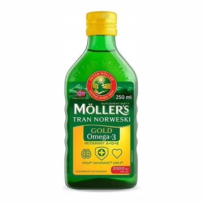 Moller's Gold Omega-3 Tran Norweski Cytryna 250 ml