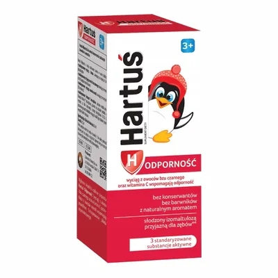 Hartuś Odporność Dla Dzieci Syrop Malinowy 120 ml