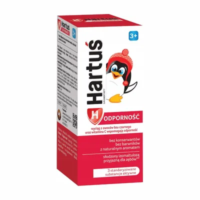 Hartuś Odporność Dla Dzieci Syrop Malinowy 120 ml