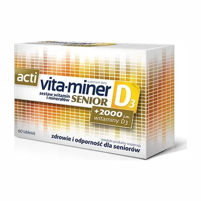 Acti Vita-miner Senior D3 Zestaw Witamin 60 Tabletek