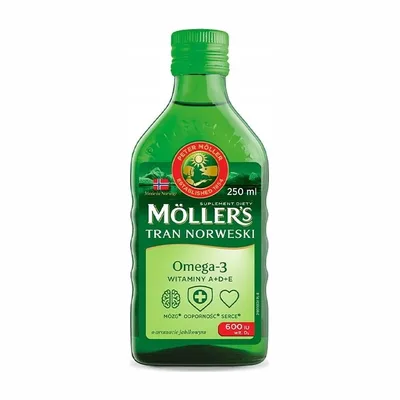 Moller's Tran Norweski Jabłkowy Omega-3 + D3 250ml