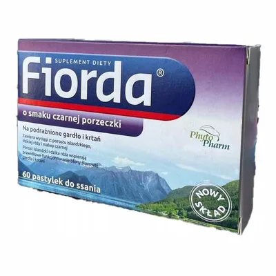Fiorda Porost Islandzki Gardło I Krtań 60 pastylek