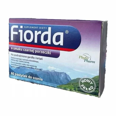 Fiorda Porost Islandzki Gardło I Krtań 60 pastylek