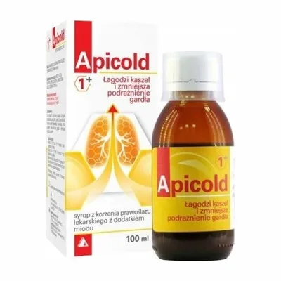 Apicold 1+ Syrop Z Korzenia Prawoślazu Z Dodatkiem Miodu