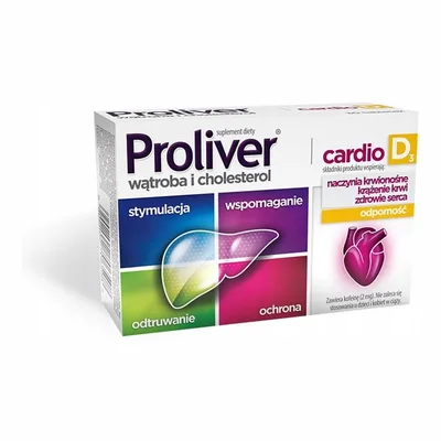 PROLIVER Cardio D3 Wątroba Serce Odporność 30 Tabletek