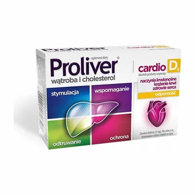 PROLIVER Cardio D3 Wątroba Serce Odporność 30 Tabletek