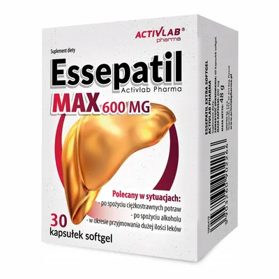 Essepatil Max 600mg. Trawienie Wątroba 30 Kapsułek