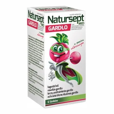 Natursept Med Gardło Lizaki O Smaku Wiśniowym 6 Sztuk