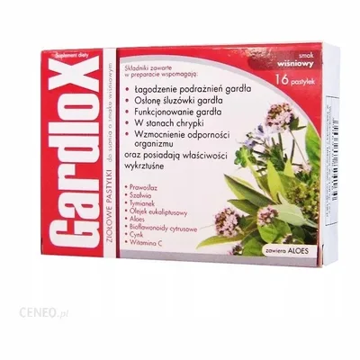 Gardlox Ziołowe pastylki smak wiśniowym pa