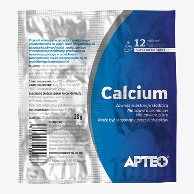 Calcium w folii APTEO tabl.mus.dosp.roztw.