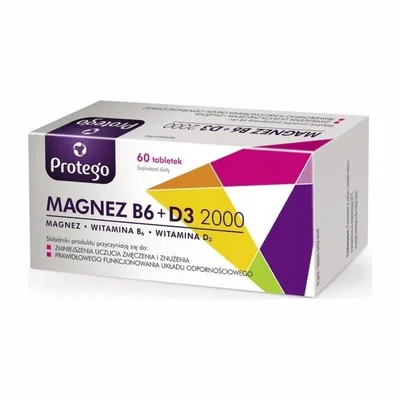 Protego Magnez B6 + D3 2000 60 Tabletek