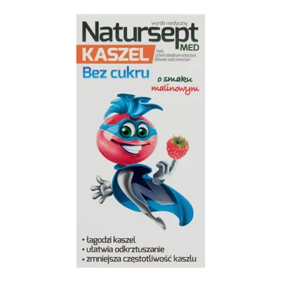 Natusept Med Kaszel Lizaki Bez Cukru O Smaku Malinowym 6 Sztuk