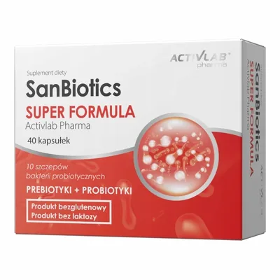 Activlab Sanbiotics Super Formula 10 Szczepów Probiotycznych 40 Kapsułek
