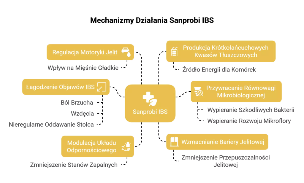 Mechanizmy działania sanprobi IBS