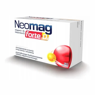 Neomag Forte Magnez + B6 Witamina D3 50 Tabletek