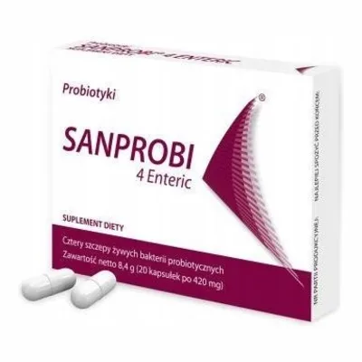 Sanprobi 4 Enteric Wsparcie Jelit 20 Kapsułek