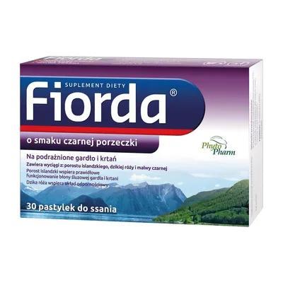 Fiorda Porost Islandzki Gardło I Krtań 60 pastylek