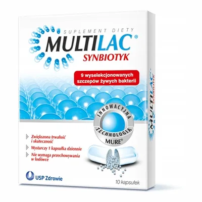 Multilac Synbiotyk Probiotyk + Prebiotyk 10 kaps.