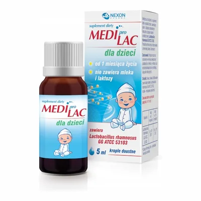 Mediprolac Lactobacillus Rhamnosus GG Krople Probiotyczne Dla Dzieci 5 ml