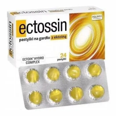 Ectossin Pastylki Na Gardło Z Ektoiną 24 Sztuki