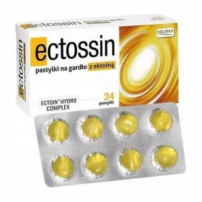 Ectossin Pastylki Na Gardło Z Ektoiną 24 Sztuki