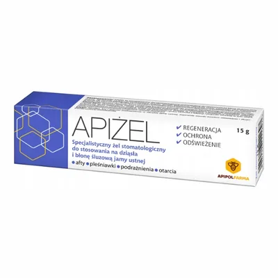 Apiżel Żel Stomatologiczny z Propolisem Afty Pleśniawki Podrażnienia 15g