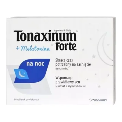 Tonaxinum Forte + Melatonina Wsparcie Zasypiania 60 Tabletek