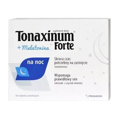 Tonaxinum Forte + Melatonina Wsparcie Zasypiania 60 Tabletek