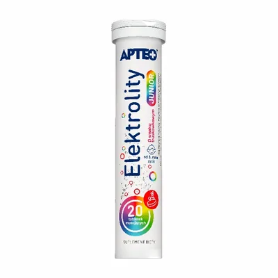 Elektrolity Apteo Junior 20 Tabletek Musujących O Smaku Truskawkowym