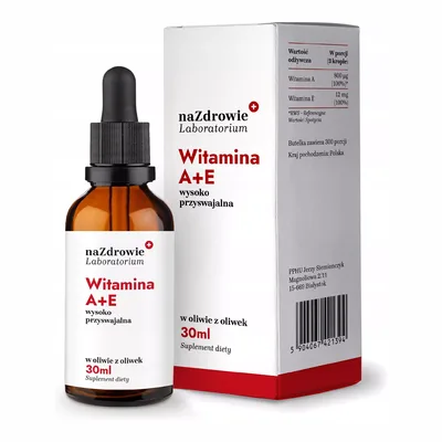 Witamina A+E Na Zdrowie W Kroplach Wzrok Skóra 30ml