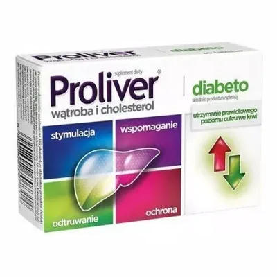 Proliver Diabeto Wsparcie Wątroby I Gospodarki Węglowodanowej 30 Tabletek