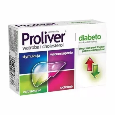 Proliver Diabeto Wsparcie Wątroby I Gospodarki Węglowodanowej 30 Tabletek