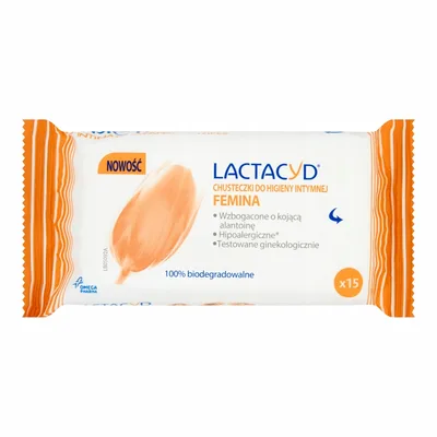Lactacyd Femina Chusteczki 15 sztuk