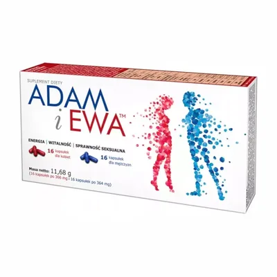 Adam I Ewa Wsparcie Sprawności Seksualnej Dla Par 16 + 16 Kapsułek