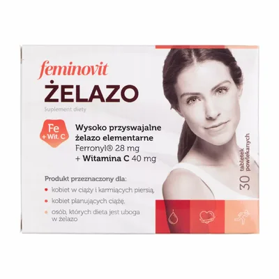 Feminiovit Żelazo Dla Kobiet W Ciąży Oraz Karmiących Piersią 30 Kapsułek