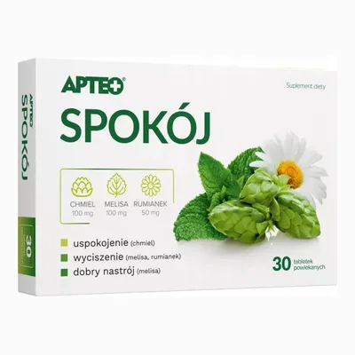 Spokój Apteo Chmiel Melisa Rumianek Dobry Nastrój 30 Tabletek