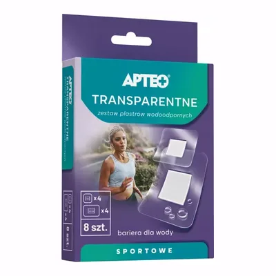 Zestaw Plastrów Z Opatrunkiem Wodoodporne Transparentne 8 Sztuk
