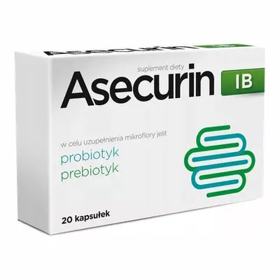 Probiotyk + Prebiotyk Asecurin IB 20 Kapsułek