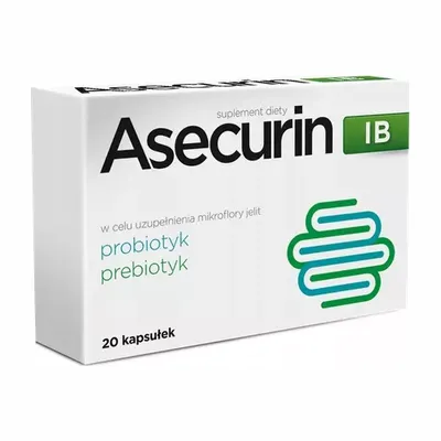 Probiotyk + Prebiotyk Asecurin IB 20 Kapsułek