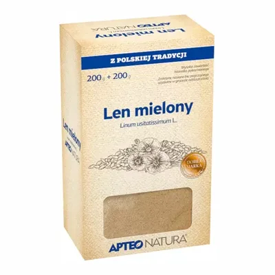 Siemie Lniane Len Mielony Apteo 200g + 200g