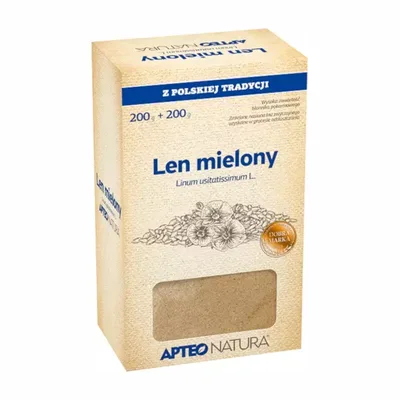 Siemie Lniane Len Mielony Apteo 200g + 200g