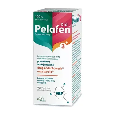 Pelafen Kid 3+ Wsparcie Górnych Dróg Oddechowych Czarny Bez + Lipa 100ml