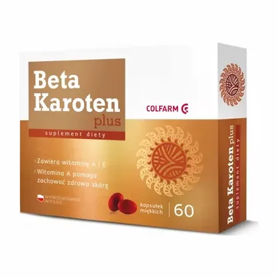 Beta Karoten Plus Zdrowa Cera Przy Opalaniu Colfarm 60 Kapsułek